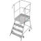 Mobiele platformtrap Krause Stabilo Professional, enkelzijdige toegang, 1x4 treden, 600 x 700 mm platform, 3000 mm werkhoogte