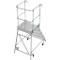 Mobiele platformtrap Krause Stabilo Professional, enkelzijdige toegang, 1x5 treden, platform 600 x 700 mm, werkhoogte 3200 mm