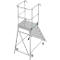 Mobiele platformtrap Krause Stabilo Professional, enkelzijdige toegang, 1x6 treden, 600 x 700 mm platform, 3450 mm werkhoogte