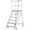 Mobiele platformtrap Krause Stabilo Professional, enkelzijdige toegang, 1x6 treden, 600 x 700 mm platform, 3450 mm werkhoogte