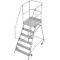 Mobiele platformtrap Krause Stabilo Professional, enkelzijdige toegang, 1x6 treden, 600 x 700 mm platform, 3450 mm werkhoogte