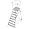 Mobiele platformtrap Krause Stabilo Professional, enkelzijdige toegang, 1x8 treden, platform 600 x 700 mm, 3950 mm werkhoogte
