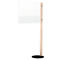 Mobiele scheidingswand , acrylglas, dikte 4 mm, B 980 x H 650 mm, incl. standpijp met voet, H 1765 mm