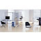 Mobiele scheidingswand - dubbele verdeelwand model A, acrylglas, dikte 3 mm, B 1715 x D 390 x H 1800 mm, met wielen