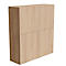 Mobiele thuiswerkplek Multicontainer, met uittrekbaar, neerklapbaar zijpaneel links, B 480-1080 x D 800 x H 740 mm, Masonic eiken/wit