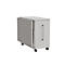 Mobiele thuiswerkplekcontainer Multicontainer, met uittrekbaar, neerklapbaar zijpaneel links, B 480-1080 x D 800 x H 740 mm, wit/wit