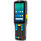 Robustes Mobilterminal mit Touchscreen und physischer Tastatur vor weißem Hintergrund.
