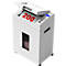 White paper shredder, top open. On paper roll red: 200. IDEAL lettering on the right.