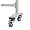Mobile Drehtafel Franken, Querformat, 360° schwenkbar, mit Stativ, B 2200 x H 1200 mm, emailliert weiß