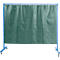 Mobile Schweißerschutzwand, 1-teilig, 0,4 mm starke Folie, EN ISO 25980, B 2100 x H 1920 mm, blau/dunkelgrün