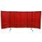 Mobile Schweißerschutzwand, 3-teilig, 0,4 mm starke Folie, EN ISO 25980, B 3800 x H 1920 mm, blau/rot