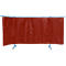 Mobile Schweißerschutzwand, 3-teilig, 0,4 mm starke Folie, EN ISO 25980, B 3800 x H 1920 mm, blau/rot