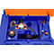 Mobile Tankstelle CEMO Blue-Mobil EASY, mit Membranpumpe CEMATIC BLUE 230 V, 980 l Tank für AdBlue®, Kranösen, Klappdeckel, B 1720 x T 1070 x H 1120 mm