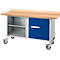 Mobile Werkbank Schäfer Shop Select PWi 150-1, Buche Multiplexplatte, bis 400 kg, B 1500 x T 700 x H 840 mm