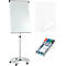 Mobiles Flipchart MAUL solid plus, Hochformat, höhenverstellbar, magnethaftend, 2 Papierhalter, B 660 x H 970 mm + 5 Blöcke à 20 Blatt & 4 Marker