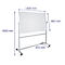 Mobiles Whiteboard Franken U-Act! Line®, Querformat, 2-seitig nutzbar, Stahl weiß emailliert & Aluminium, magnethaftend, Ablageleiste, B 1400 x H 1880 mm