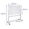 Mobiles Whiteboard Franken U-Act! Line®, Querformat, 2-seitig nutzbar, Stahl weiß emailliert & Aluminium, magnethaftend, Ablageleiste, B 1700 x H 1930 mm