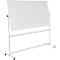 Mobiles Whiteboard Franken U-Act! Line®, Querformat, 2-seitig nutzbar, Stahl weiß emailliert & Aluminium, magnethaftend, Ablageleiste, B 2200 x H 1930 mm