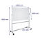 Mobiles Whiteboard Franken U-Act! Line®, Querformat, 2-seitig nutzbar, Stahl weiß emailliert & Aluminium, magnethaftend, Ablageleiste, B 2200 x H 1930 mm