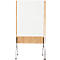 Mobiles Whiteboard Rocada Natural, drehbar, magnethaftend, Stahl auf Melaminholzplatte, Tafelfläche mit B 1000 x H 1200 mm