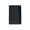 Ein schwarzes Tablet in einer Hülle, die einen Klappmechanismus hat, um das Gerät zu schützen. Auf weißem Hintergrund.