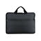 Schwarze Laptoptasche mit Tragegriff und ReiÃŸverschluss.