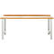 Modulare Werkbank Schäfer Shop Select, Grundeinheit, Buche Multiplexplatte, bis 500 kg, B 2000 x T 700 x H 840 mm, Lichtgrau ral 7035