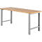 Modulare Werkbank Schäfer Shop Select, Grundeinheit, Buche Multiplexplatte, bis 500 kg, B 2000 x T 700 x H 840 mm, Weißaluminium ral 9006