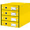 Module à 4 tiroirs Click + Store LEITZ®, en carton, jaune