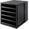 Module à tiroirs KARMA, 5 tiroirs ouverts, A4, L 275 x P 330 x H 320 mm, noir