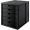 Module à tiroirs SYSTEMBOX KARMA, 5 tiroirs fermés, DIN A4, facile à utiliser, L 274 x P 330 x H 320 mm, noir