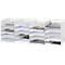 Module de classement, blanc, 20 compartiments pour formats A4, l. 897 x P 304 x H 313 mm