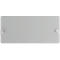 Gray, rectangular sun visor with two white brackets on the sides.