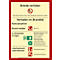 moedel brandbeveiligingsbord 'Brandbeveiligingsvoorschriften (zonder handbrandmelder)', conform DIN 14096 deel A, kunststof, fotoluminescent, B 210 x H 297 mm