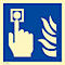 moedel Brandschutzschild „Hausalarm (Brandmelder-Flamme)“, Kunststoff, langnachleuchtend, B 200 x H 200 mm