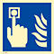 moedel Brandschutzschild „Hausalarm (Brandmelder-Flamme)“, Kunststoff, langnachleuchtend, B 200 x H 200 mm