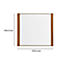 Rechthoekige spiegel met houten frame. Afmetingen: 159,5 mm x 150,5 mm.