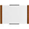 moedel deurlabel LMH, DIN A6, hout en aluminium frame, individueel labelbaar, polyester afdekking, zelfklevende montage, B 160 x H 103 mm, eik