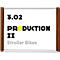 moedel deurlabel LMH, DIN A6, personaliseerbaar, polyester cover, zelfklevende montage, B 159,5 x H 105,5 mm, zilver/walnoot