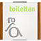 moedel deurlabel LMH, houten frame, personaliseerbaar, polyester hoes, zelfklevende montage, B 160 x H 148 mm, eik