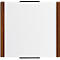 moedel deurlabel LMH, houten frame, personaliseerbaar, polyester hoes, zelfklevende montage, B 160 x H 148 mm, walnoot