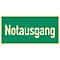 moedel Hinweisschild „Notausgang“, Leuchtklasse C, 160 mcd/m², L 148 x B 297 mm, Kunststoff, grün