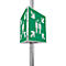 moedel Hinweisschild Set „Sammelstelle“, dreieckig, für Pfosten bis Ø 90 mm, bis 40 m, inkl. Montagematerial, L 400 x B 400 mm, Aluminium, grün