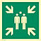 moedel Panneau de secours 'Poste de rassemblement', selon ISO 7010 E007, aluminium, photoluminescent, L 400 x H 400 mm