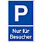 moedel Parkplatzschild „Nur für Besucher“, für die Wand- und Pfostenmontage, L 400 x B 250 mm, Aluminium, weiß-schwarz-blau
