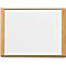 moedel Plaque de porte LMH, DIN A6, inscriptible individuellement, couverture polyester, montage adhésif, L 159,5 x H 105,5 mm, aluminium, bronze/chêne