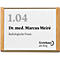 moedel Plaque de porte LMH, DIN A6, inscriptible individuellement, couverture polyester, montage adhésif, L 159,5 x H 105,5 mm, aluminium, bronze/chêne
