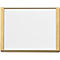 moedel plaque de porte LMH, DIN A6, inscriptible individuellement, couverture polyester, montage adhésif, L 159,5 x H 105,5 mm, aluminium, bronze/érable