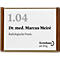 moedel Plaque de porte LMH, DIN A6, inscriptible individuellement, couverture polyester, montage adhésif, L 159,5 x H 105,5 mm, aluminium, bronze/noyer