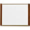 moedel Plaque de porte LMH, DIN A6, inscriptible individuellement, couverture polyester, montage adhésif, L 159,5 x H 105,5 mm, aluminium, bronze/noyer